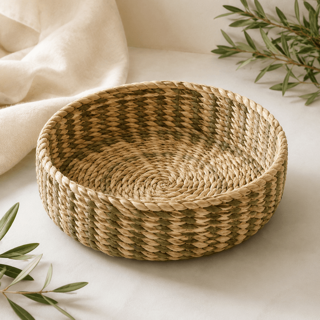 Woven Seagrass Fruit Basket