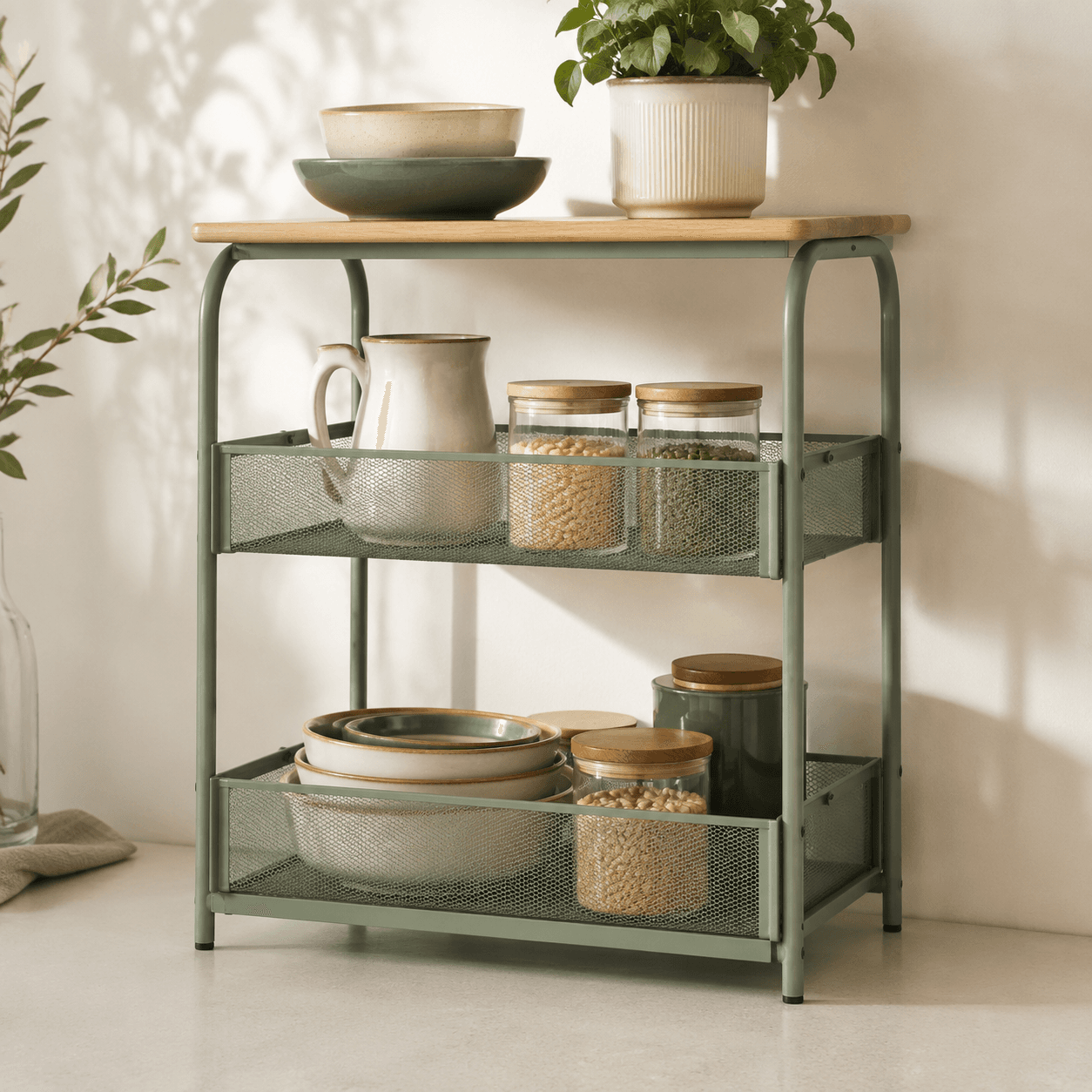 Three-Tier Shelf Organizer Rack