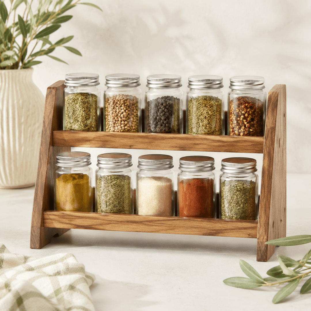 Glass Spice Jar Set