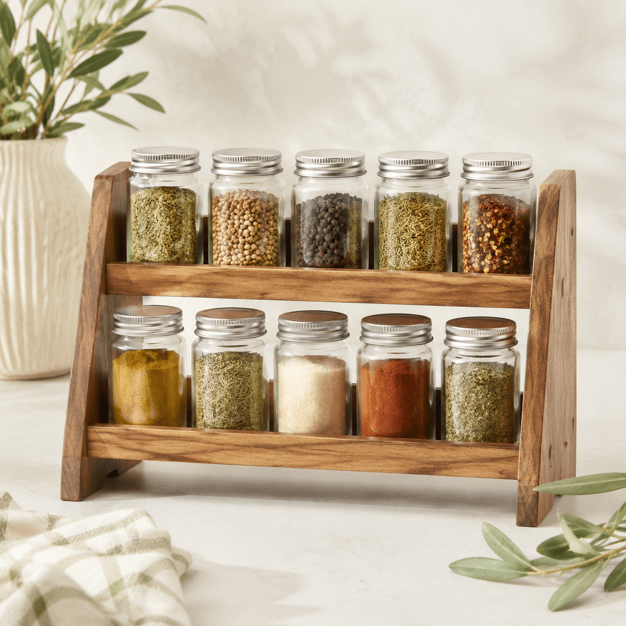 Glass Spice Jar Set